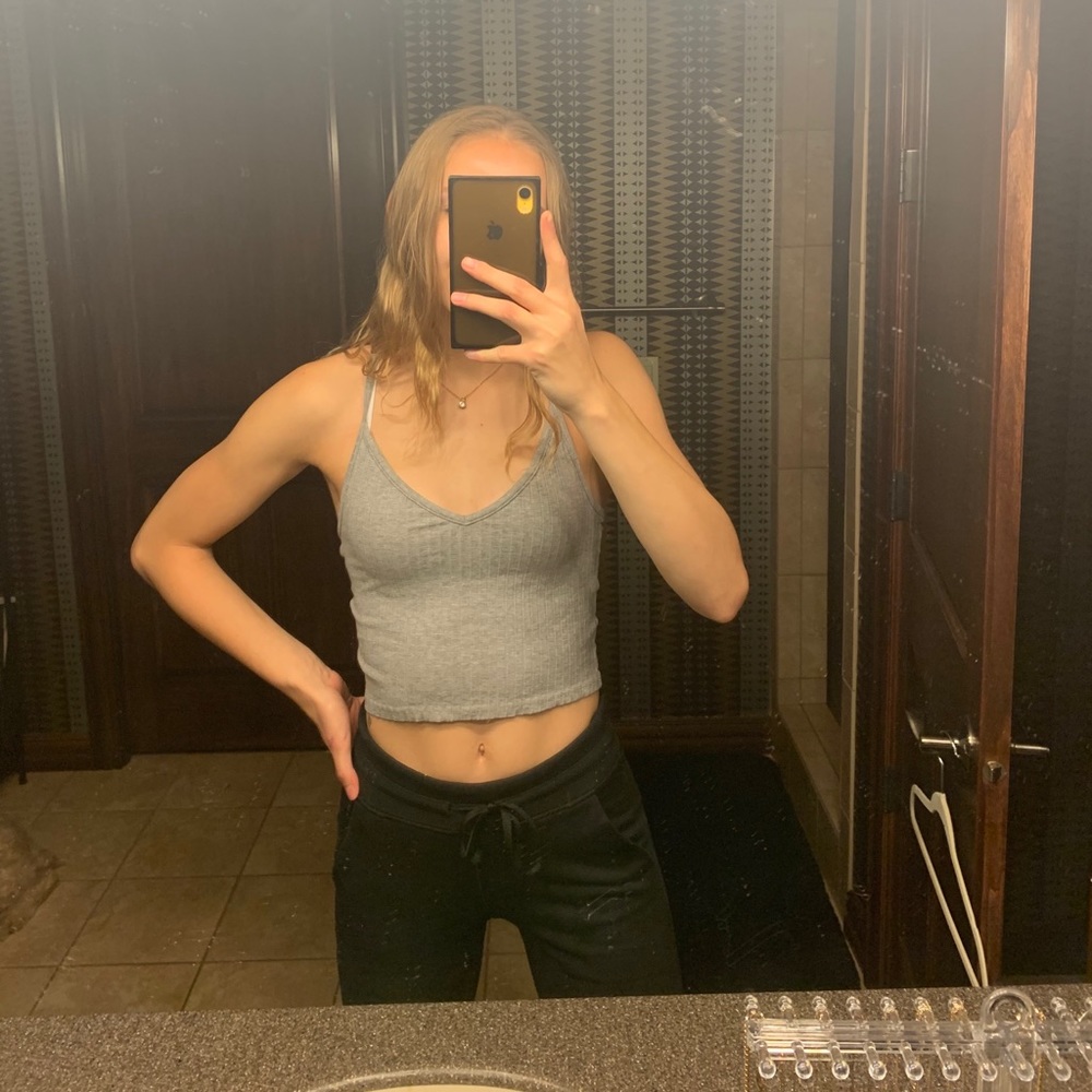 Divided Gray Tank Top